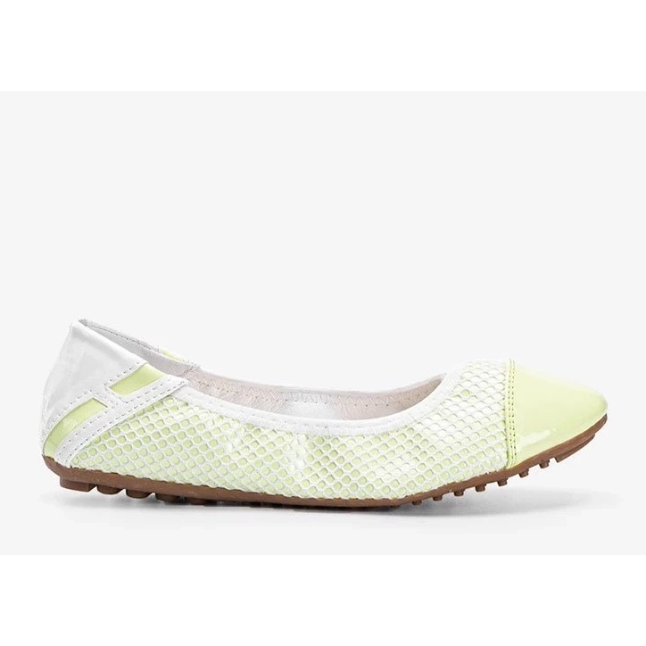 D/GMR Ballerine laccate verde pastello di Debbie bianco 1