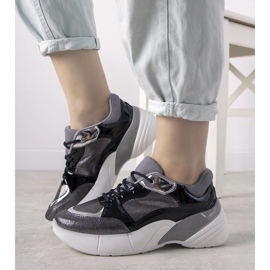 D/GMR Sneakers nere con suola alta Rude argento 1