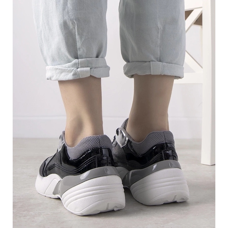D/GMR Sneakers nere con suola alta Rude argento 2