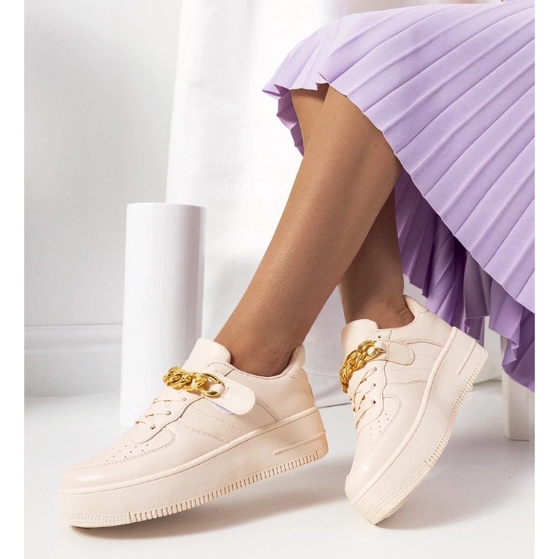 D/GMR Sneakers rosa con catena Memphis 1