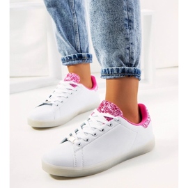 D/GMR Sneakers bianche e rosa con luci led Alfaro bianco 1