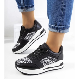 D/GMR Scarpe sportive nere sneaker su un formato unico in pizzo -Aloisia nero 1