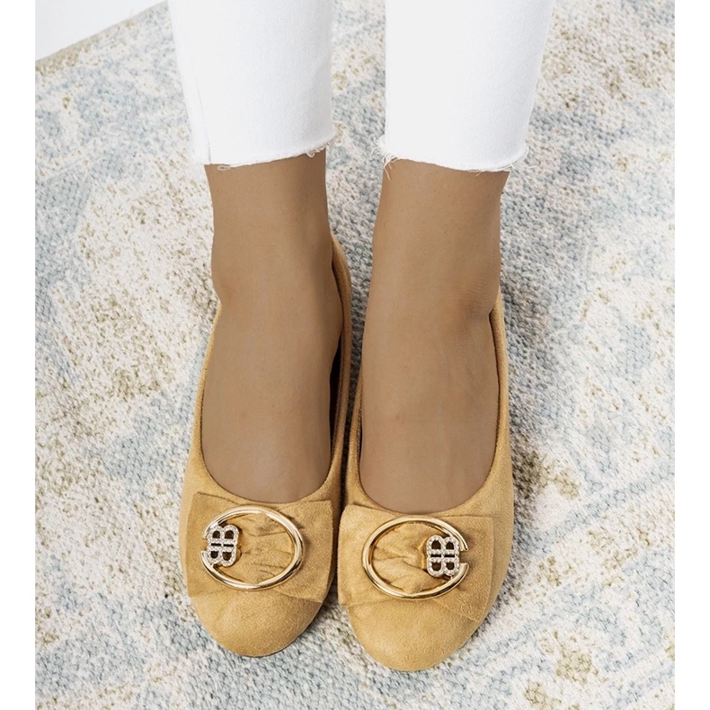 D/GMR Ballerine beige con fibbia Ribero 1