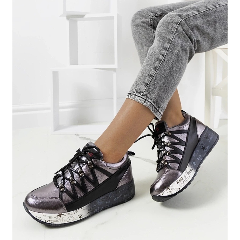 D/GMR Sneakers ballard grigie metallizzate grigio 1