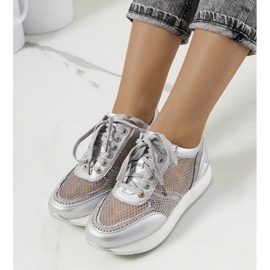 D/GMR Sneakers argento con rete di Ilkay grigio 1
