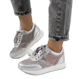 D/GMR Sneakers argento con rete di Ilkay grigio 2