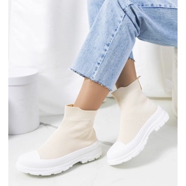 D/GMR Sneakers beige Miki alla caviglia 1