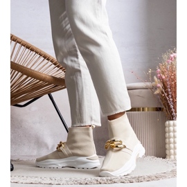 D/GMR Sneakers beige con catena Taryn 2