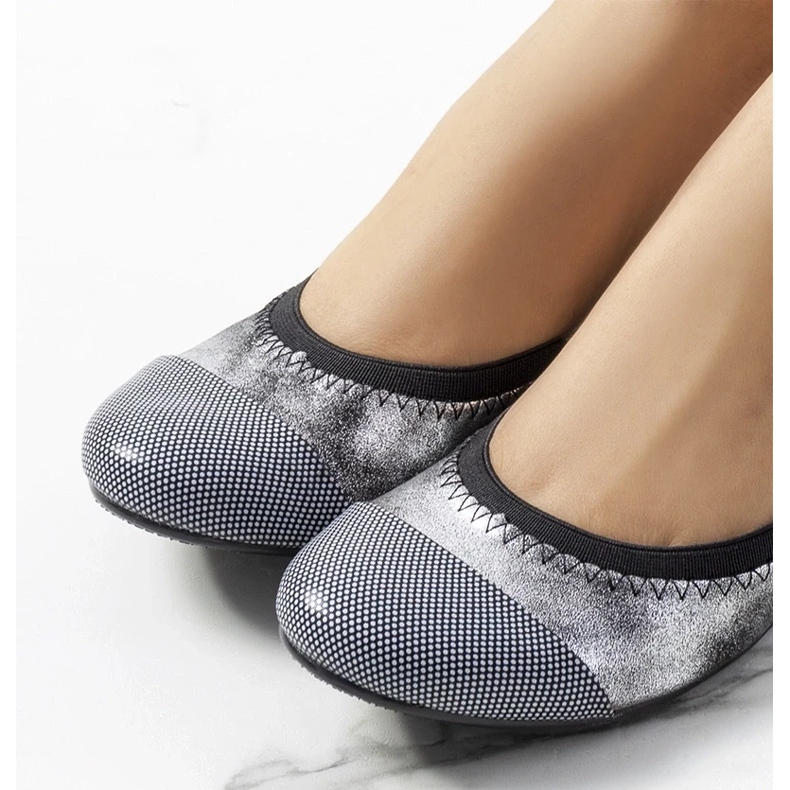 D/GMR Ballerine argento a pois Marlin 2