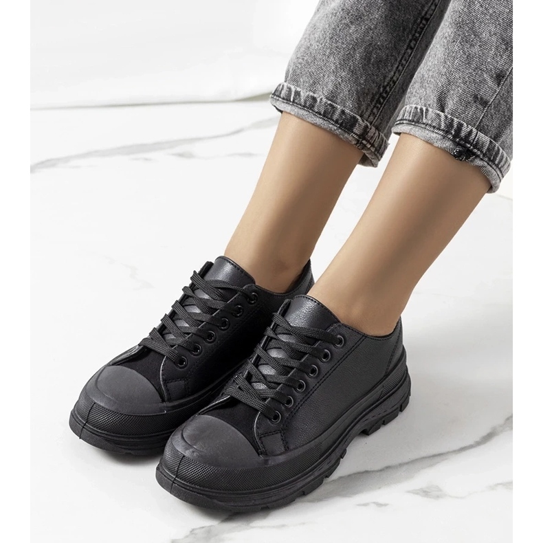 D/GMR Sneakers nere su una spessa suola Nurbik nero 1
