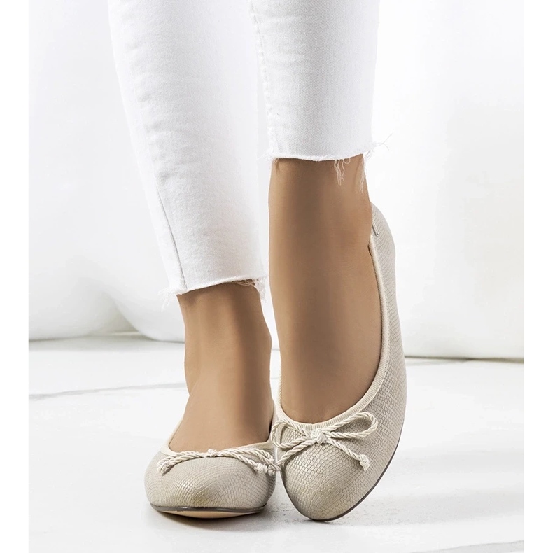 D/GMR Ballerine da donna beige di Villers 1