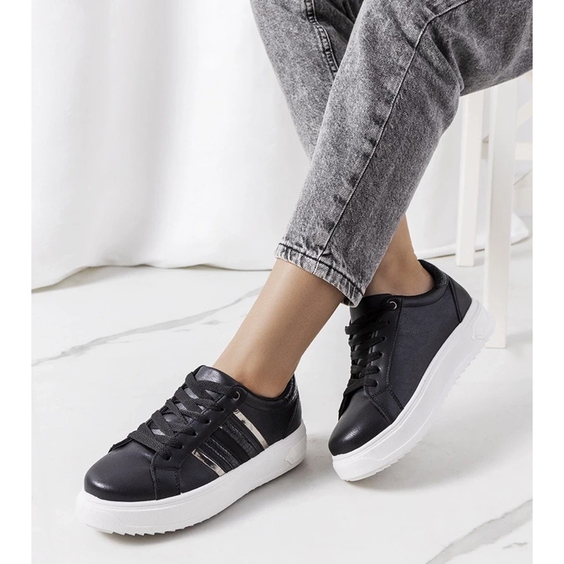 D/GMR Sneakers nere sulla piattaforma Goldsmi nero 1