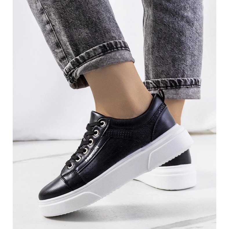 D/GMR Sneakers nere su una spessa suola Louisiana nero 2
