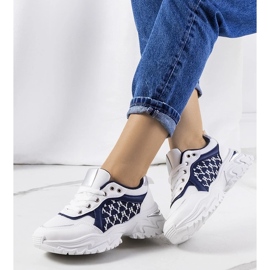 D/GMR Sneakers da donna bianche e blu navy Florival 1
