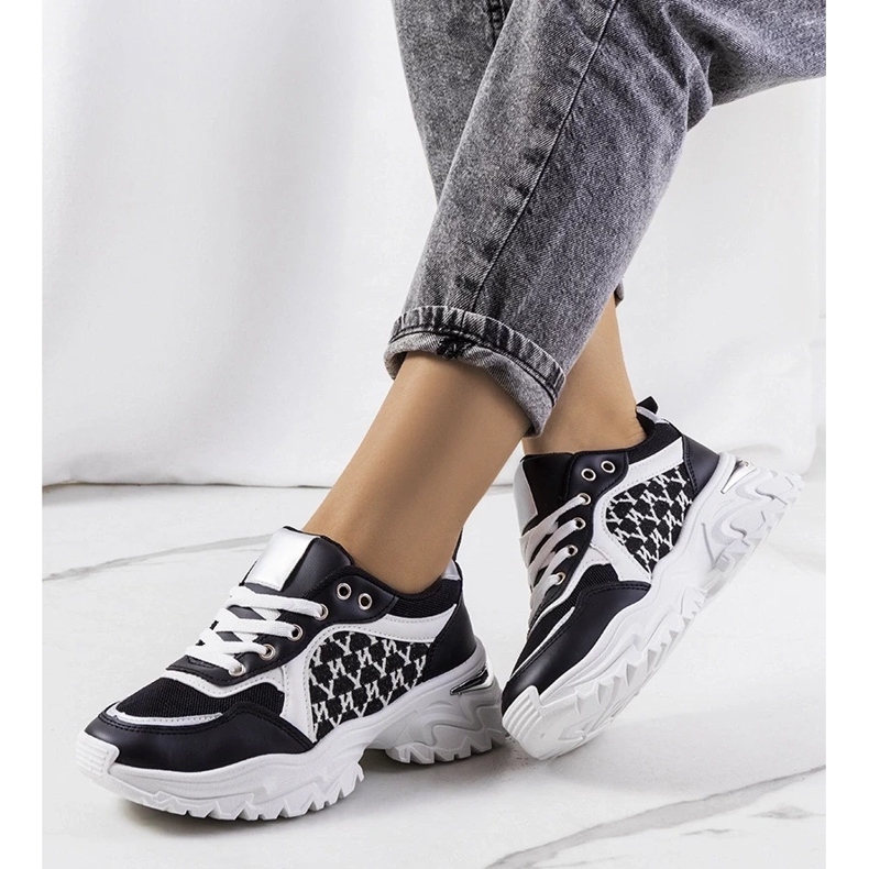 D/GMR Sneakers Florival da donna bianche e nere bianca 2