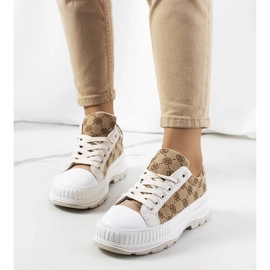 D/GMR Sneakers beige sulla piattaforma Meliko 1