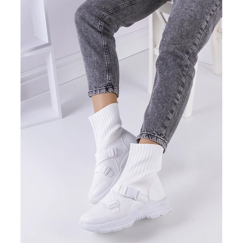 D/GMR Sneakers Saker bianche bianco 2