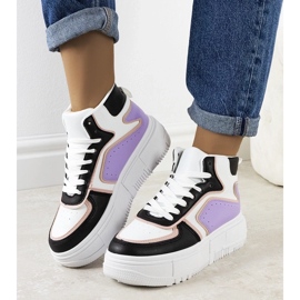 D/GMR Sneakers Zetta alla caviglia nere e viola nero 2