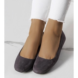 D/GMR Ballerine Jules in ecopelle scamosciata grigia grigio 2