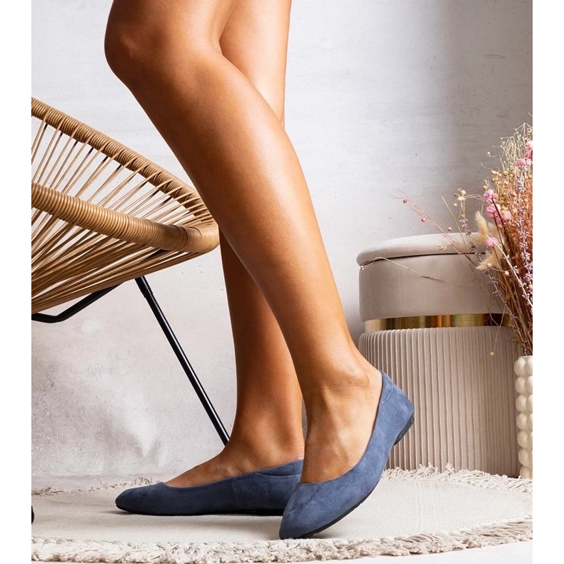 D/GMR Ballerine in ecopelle scamosciata blu navy di Jules 2