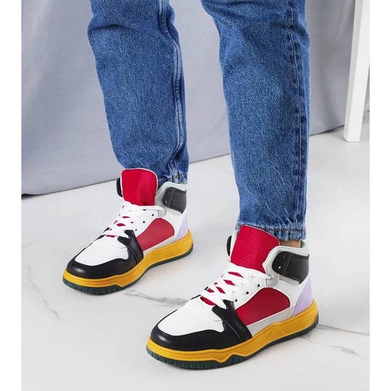 D/GMR Sneakers alte nere e rosse di Elizabeth rosso 2