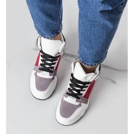 D/GMR Sneakers alte bianche e rosse di Elizabeth rosso 2