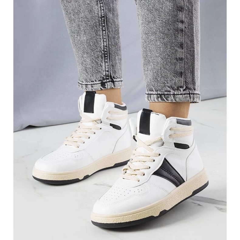D/GMR Sneakers alte bianche e nere di Robin bianco 1