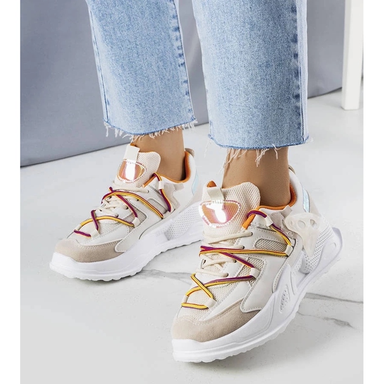 D/GMR Sneakers beige in tessuto misto di Traci 1