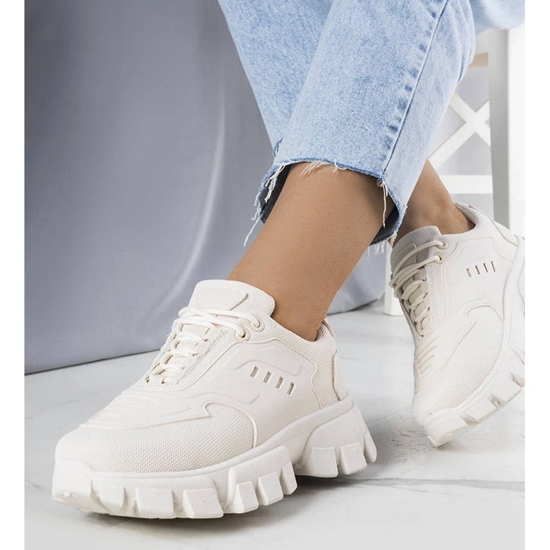 D/GMR Sneakers beige con suola massiccia di Inez 2