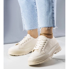D/GMR Sneaker beige con plateau di Nichole 1