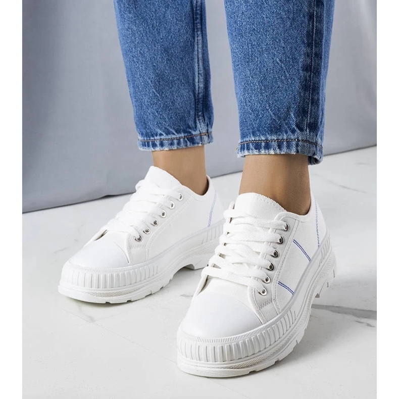 D/GMR Sneakers bianche con plateau di Nichole bianca 1