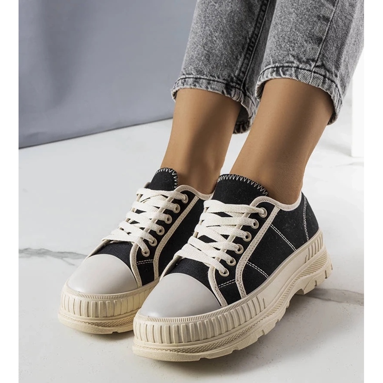 D/GMR Sneaker con plateau di colore nero di Nichole 2