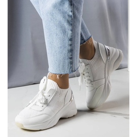 D/GMR Sneakers con zeppa Ann bianche bianco 1