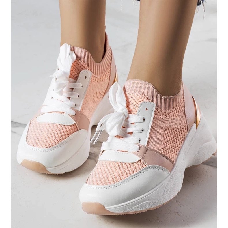 D/GMR Sneakers rosa con zeppa di Ann 2