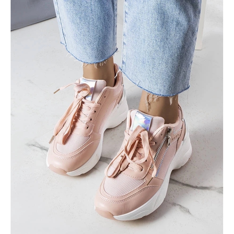D/GMR Sneakers con zeppa rosa Stacey 1
