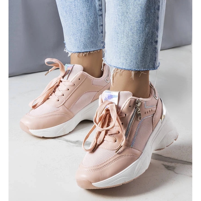 D/GMR Sneakers con zeppa rosa Stacey 2