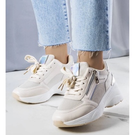 D/GMR Sneaker beige con zeppa di Stacey 2