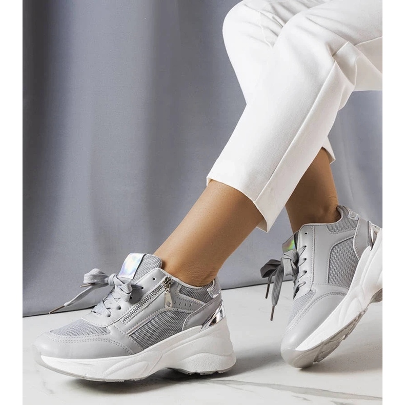 D/GMR Sneakers con zeppa grigie di Stacey grigio 2