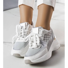D/GMR Sneakers grigie decorate con il monogramma Lora grigio 2