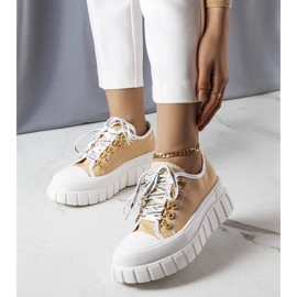 D/GMR Sneaker beige con plateau di Toni 1
