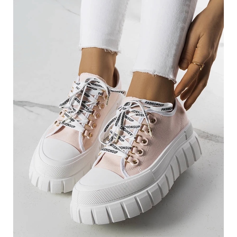 D/GMR Sneaker rosa con plateau di Toni 2