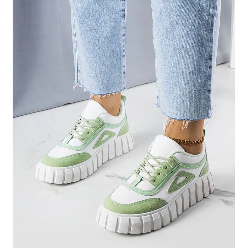 D/GMR Sneaker con plateau verde di Robyn 2