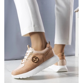 D/GMR Sneaker beige con plateau di Kristine 2