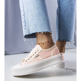D/GMR Le scarpe da ginnastica rosa con plateau di Connie 2
