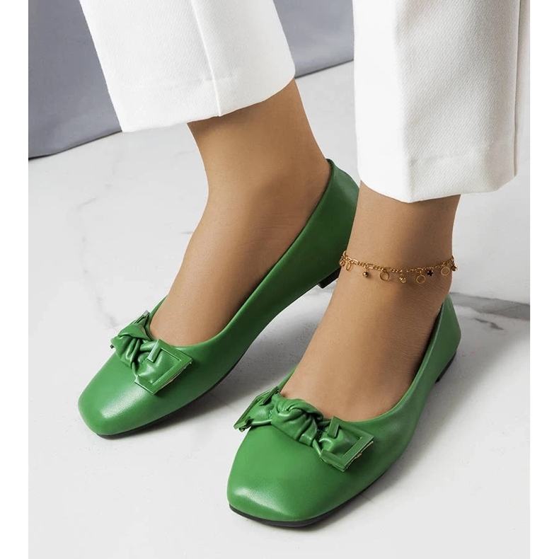 D/GMR Ballerine verdi con fiocco di Tabitha verde 1
