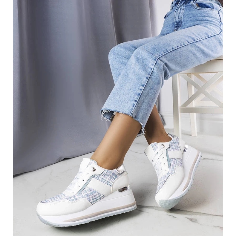 D/GMR Sneakers bianche con inserti decorativi in ​​Krystal bianca 2