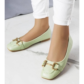 D/GMR Ballerine verdi con decoro Iris oro verde 1