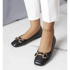 D/GMR Ballerine nere con decorazioni dorate di Iris nero 2