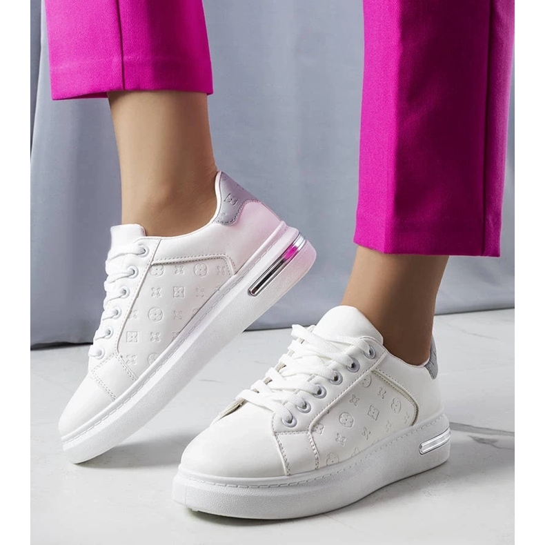 D/GMR Sneaker bianche con suola alta di Tasha grigio 2