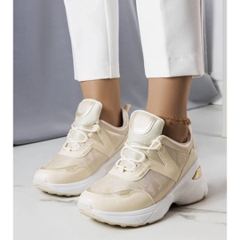 D/GMR Sneakers beige con inserti metallici di Ruais 1